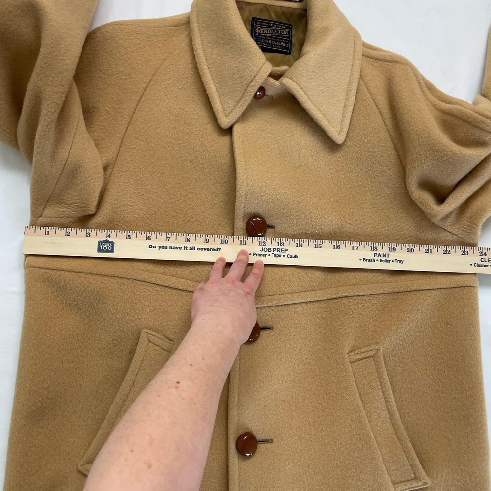 Vintage Pendleton Button Front Overcoat Wool Came… - image 5